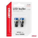 LED žiarovky CANBUS T10 W5W 5SMD 3030 White 12V/24V AMiO-04240 – Obrázok 4
