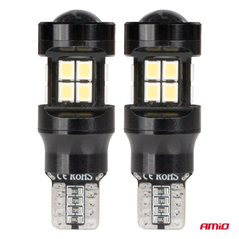 LED žiarovky CANBUS T15 W16W 15SMD 2835 Biela 12V 24V AMiO-04245 – Obrázok 2