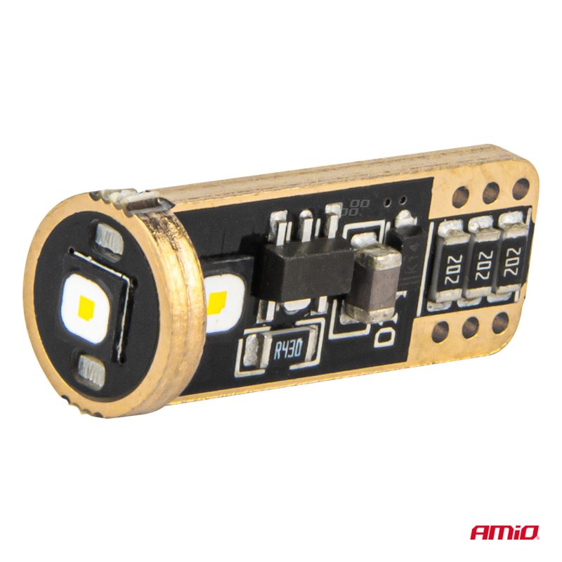 LED žiarovky CANBUS T10 W5W 3SMD 3838 White 12V/24V AMiO-04246 – Obrázok 4