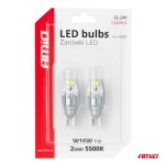 LED CANBUS T15 W16W 2SMD 3570 Biela 12V 24V žiarovky AMiO-04257 – Obrázok 5
