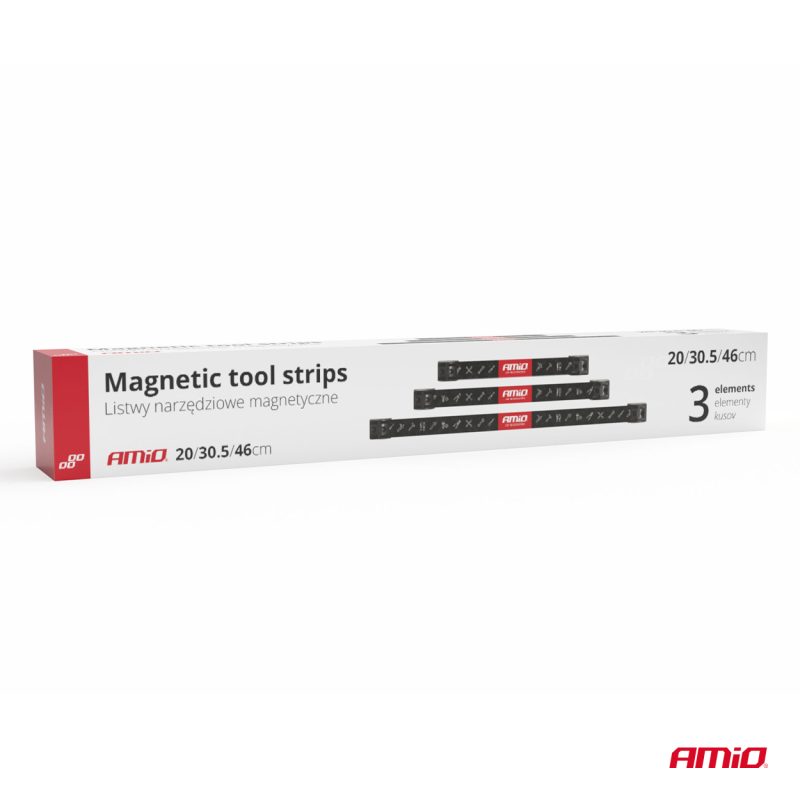 Magnetické držiaky na náradie 1x20cm 1x30,5cm 1x46cm sada AMiO-04263 – Obrázok 10