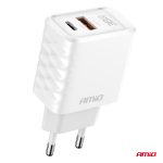 Sieťová nabíjačka Quick Charger GaN 38W USB-A + USB-C AMiO-04287 – Obrázok 2