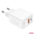 Sieťová nabíjačka Quick Charger GaN 38W USB-A + USB-C AMiO-04287 – Obrázok 4