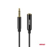 Predlžovací kábel AUX Mini Jack 3,5 mm samec na 3,5 mm samica 2 m AMiO-04296 – Obrázok 4