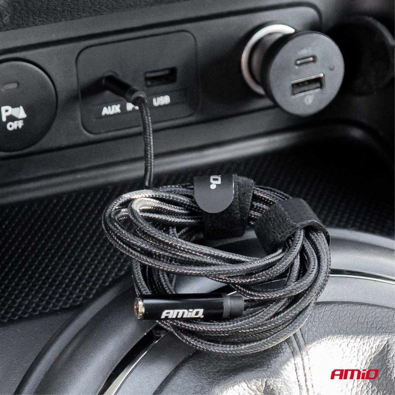 Predlžovací kábel AUX Mini Jack 3,5 mm samec na 3,5 mm samica 2 m AMiO-04296 – Obrázok 2