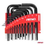 Imbusové kľúče hex a torx z CRV ocele, čierna 22ks AMiO-04297 – Obrázok 3