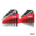 Imbusové kľúče hex a torx z CRV ocele, čierna 22ks AMiO-04297 – Obrázok 4