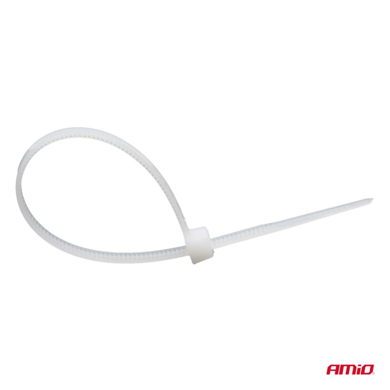 Upínacie pásky biele 2,5 × 200 mm 100 ks. AMIO-04307 – Obrázok 2
