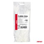 Plastové sťahovacie pásky, biele 4,8×200mm 100ks AMiO-04310 – Obrázok 6