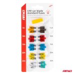 Autopoistky nožové štandard s led diódou 10 ks AMiO-04341 – Obrázok 6