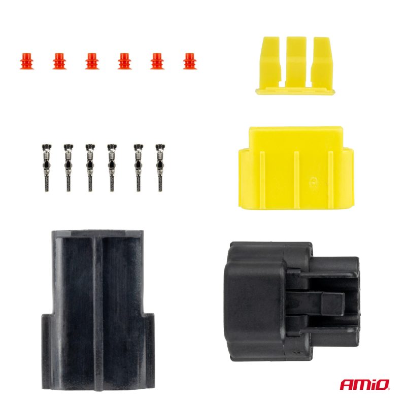 Sada elektrických konektorov vodotesných 3 PIN 2,2 mm AMiO-04347 – Obrázok 3