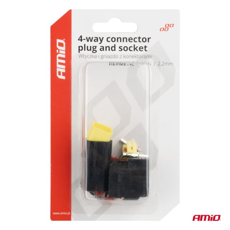 Sada elektrických konektorov vodotesných 4 PIN 2,2 mm AMiO-04348 – Obrázok 5