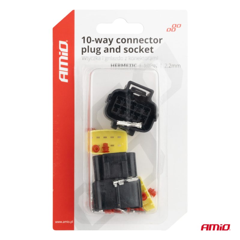 Sada elektrických konektorov vodotesných 10 PIN 2,2 mm AMiO-04351 – Obrázok 5