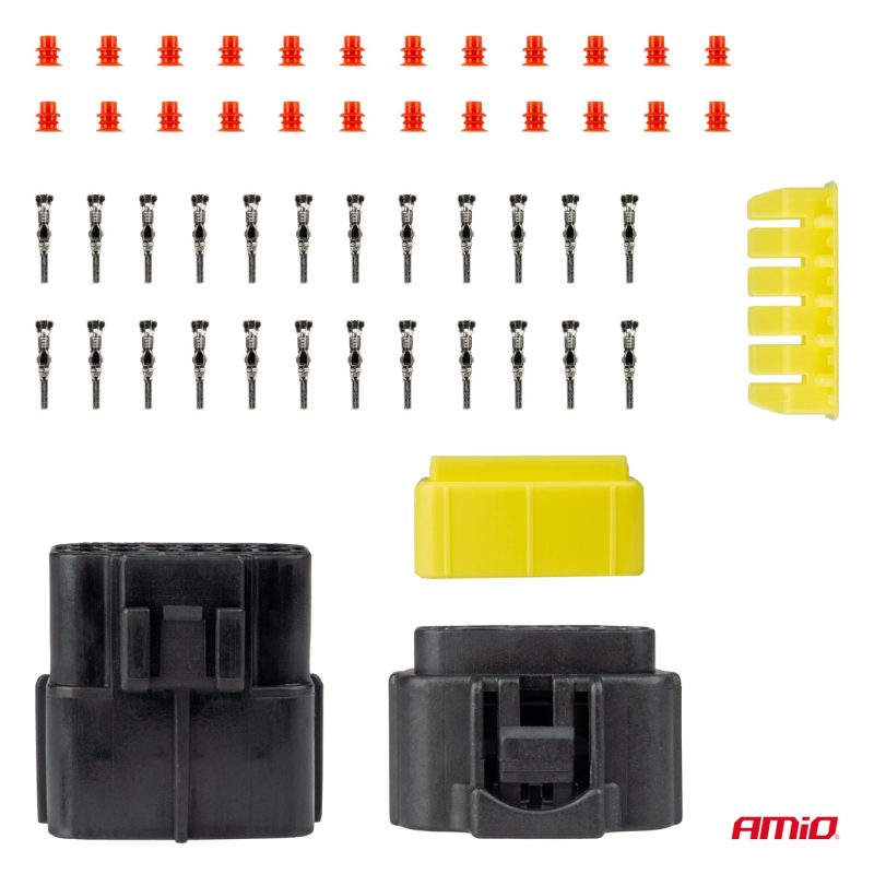Sada elektrických konektorov vodotesných 12 PIN 2,2 mm AMiO-04352 – Obrázok 3