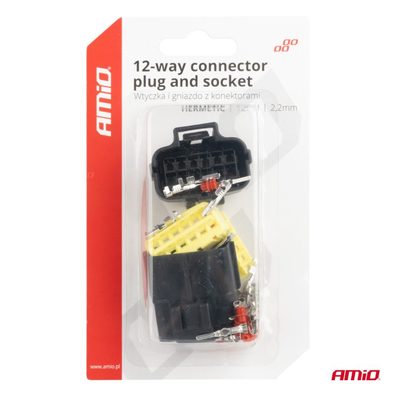 Sada elektrických konektorov vodotesných 12 PIN 2,2 mm AMiO-04352 – Obrázok 5
