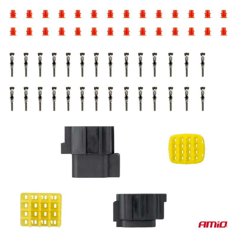 Sada elektrických konektorov vodotesných 16 PIN 2,2 mm AMiO-04353 – Obrázok 3