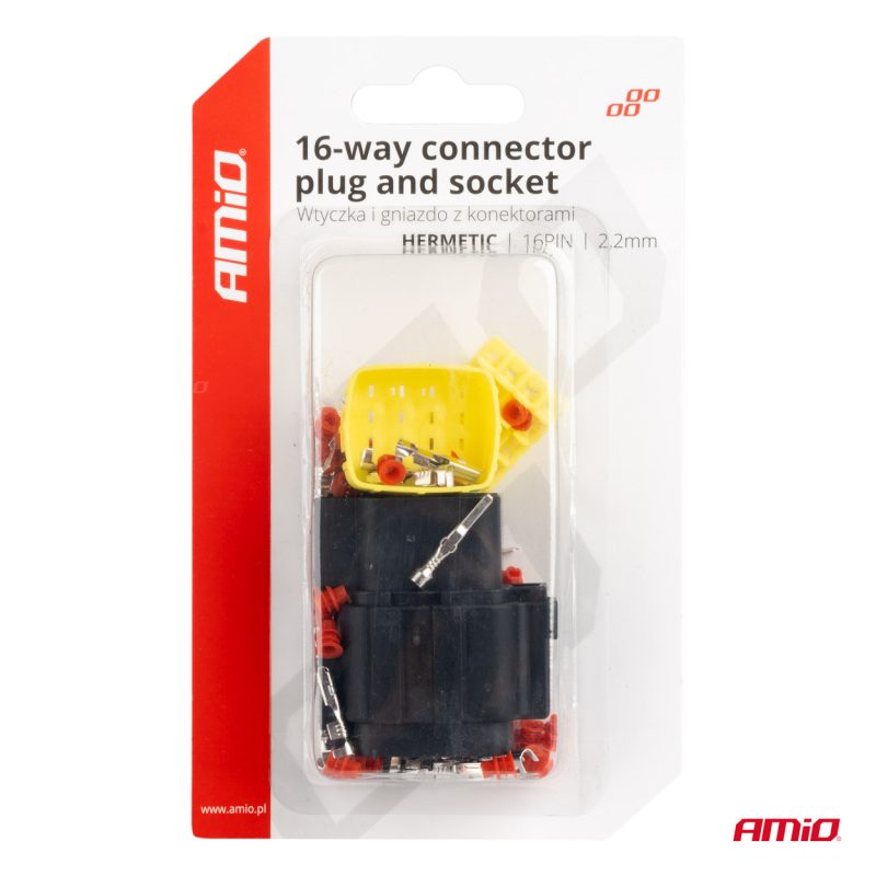 Sada elektrických konektorov vodotesných 16 PIN 2,2 mm AMiO-04353 – Obrázok 5