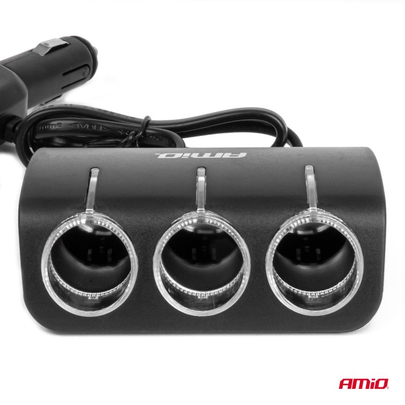 Predlžovacia zásuvka 12/24V 120W 80cm AMiO-04360 – Obrázok 4