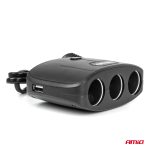 Predlžovacia zásuvka 2x USB-A ON/OFF 12/24V 100W 70cm AMiO-04362 – Obrázok 6