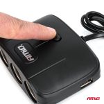 Predlžovacia zásuvka 2x USB-A ON/OFF 12/24V 100W 70cm AMiO-04362 – Obrázok 7