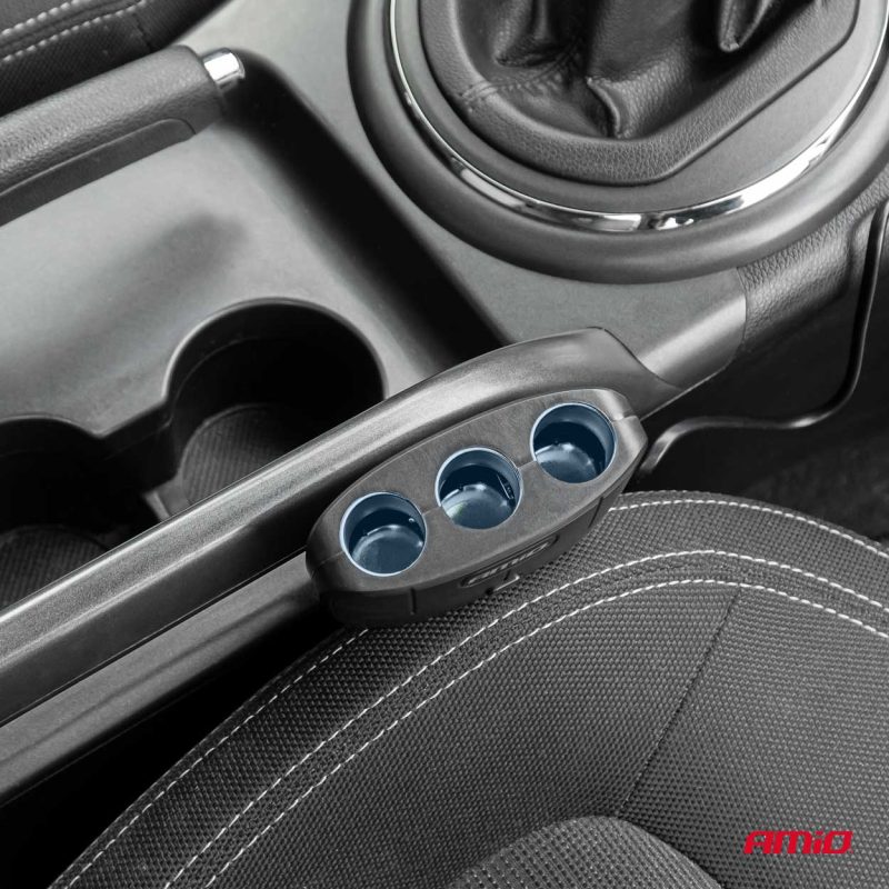 Predlžovacia zásuvka 2x USB-A ON/OFF 12/24V 100W 70cm AMiO-04362 – Obrázok 3