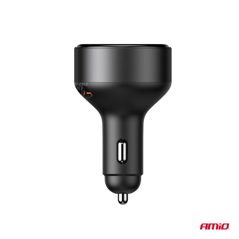 Nabíjačka do auta výsuvná C kábel + USB C port 12/24V 60W AMiO-04368 – Obrázok 3