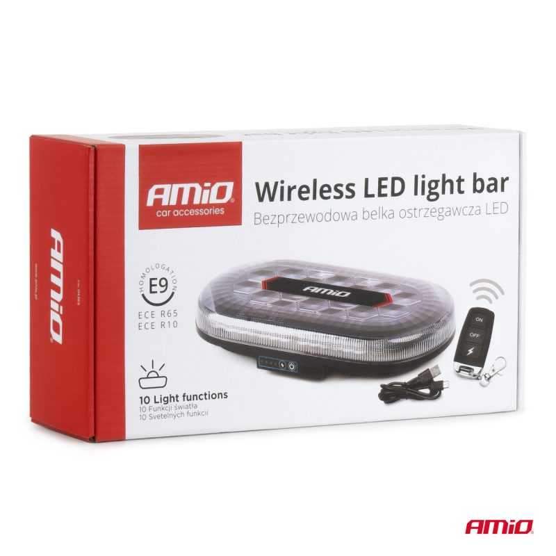 Bezdrôtová svetelná lišta LED R65 R10 326x186x63 26W 12/24V AMiO-04369 – Obrázok 15