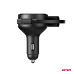 Nabíjačka do auta výsuvná C kábel + lightning kábel + USB C port 12/24V 60W AMiO-04370 – Obrázok 4