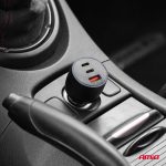 Nabíjačka do auta 2x USB C port + USB A port 12/24V 100W AMiO-04371 – Obrázok 2
