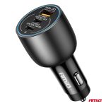 Nabíjačka do auta 2x USB C port + USB A port 12/24V 100W AMiO-04371 – Obrázok 3