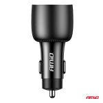 Nabíjačka do auta 2x USB C port + USB A port 12/24V 100W AMiO-04371 – Obrázok 4