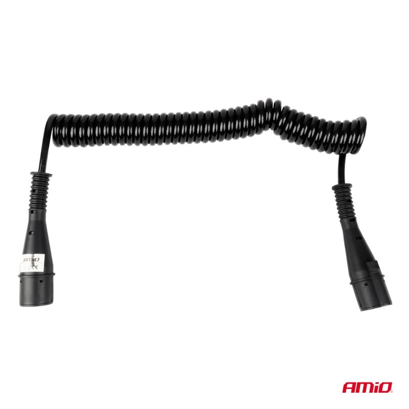 Špirálový kábel TIR 2x 7 PIN typ N 5m 24V AMIO-04380 – Obrázok 2