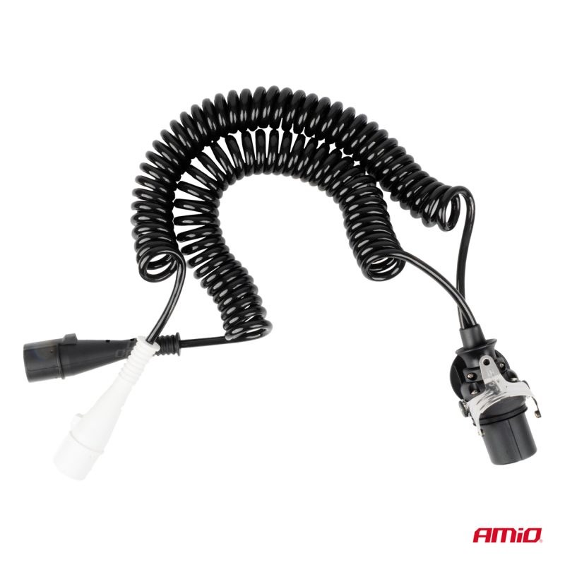 Špirálový kábel TIR 2x 7 PIN 15 PIN typ N/S 5m 24V AMiO-04381 – Obrázok 2