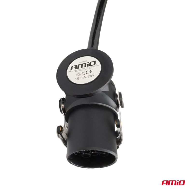 Špirálový kábel TIR 2x 15 PIN 5m 24V AMIO-04382 – Obrázok 4