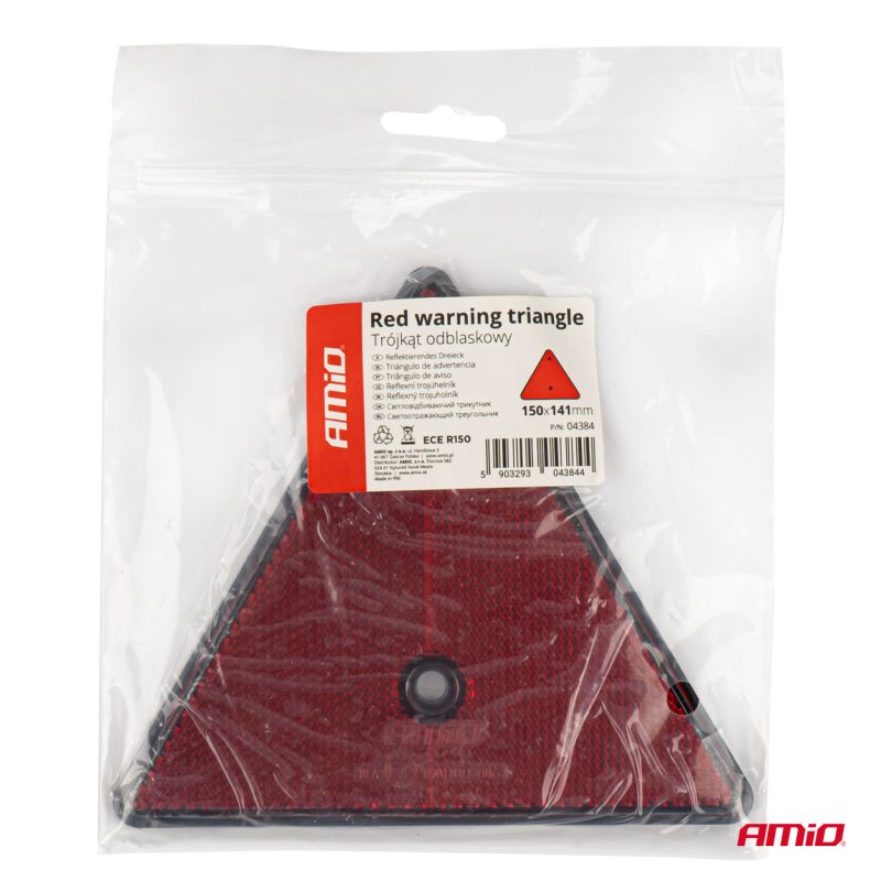 Červený výstražný reflexný trojúholník AMiO-04384 – Obrázok 4