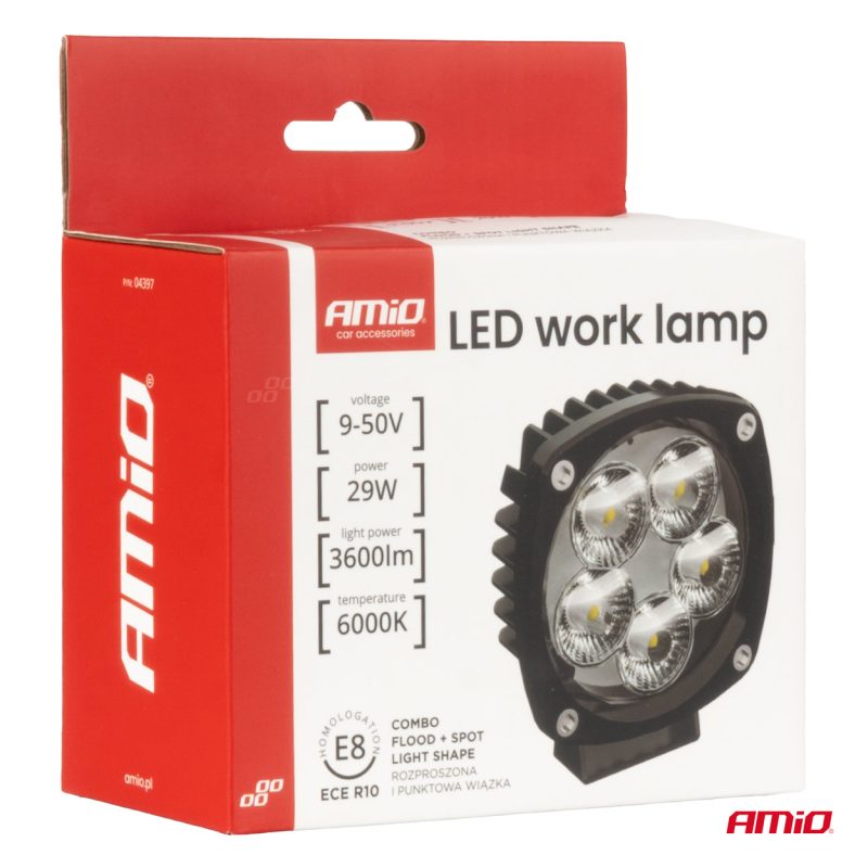 LED pracovné svetlo 29W COMBO 12/24V AMiO-04397 – Obrázok 8