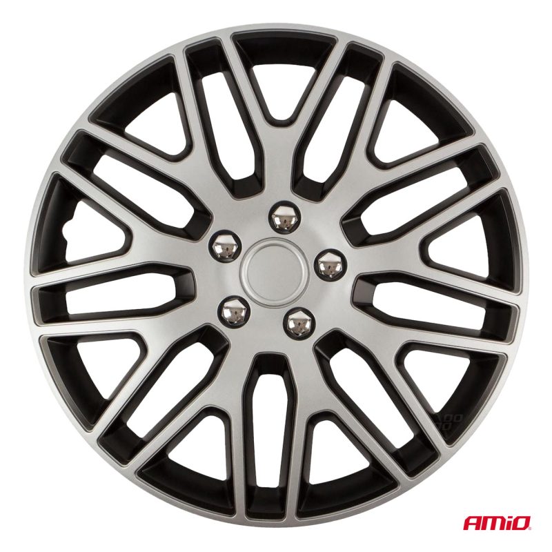 Puklice Dakar 17” čierno - strieborná sada 4ks COLOR BOX – Obrázok 2