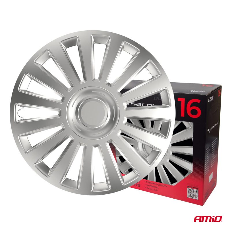 Puklice Luxury 16” strieborná sada 4ks COLOR BOX – Obrázok 3
