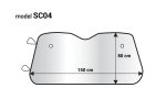 Slnečná clona strieborná – 150x80cm AMiO-01534 – Obrázok 2