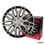 Puklice Dakar 14” čierno - strieborná sada 4ks COLOR BOX – Obrázok 3