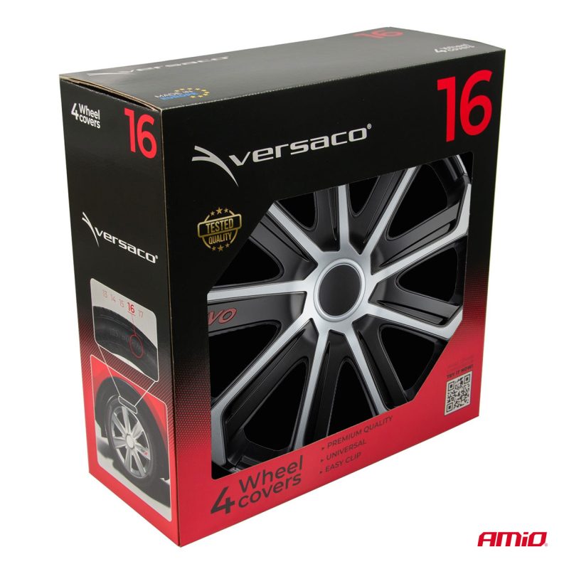 Puklice Evo 16" čierno - strieborná sada 4ks COLOR BOX – Obrázok 4