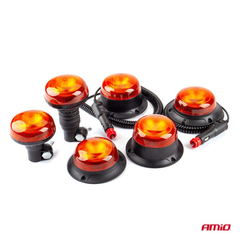 Výstražný maják W21ml Magnet / 3 skrutky R65 R10 18LED 12/24V IP56 – Obrázok 9