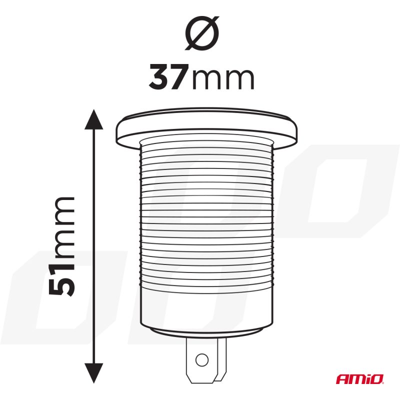 Nabíjačka 2xUSB 12/24V MOD-0612V 24V MOD-06 AMiO-02856 – Obrázok 4
