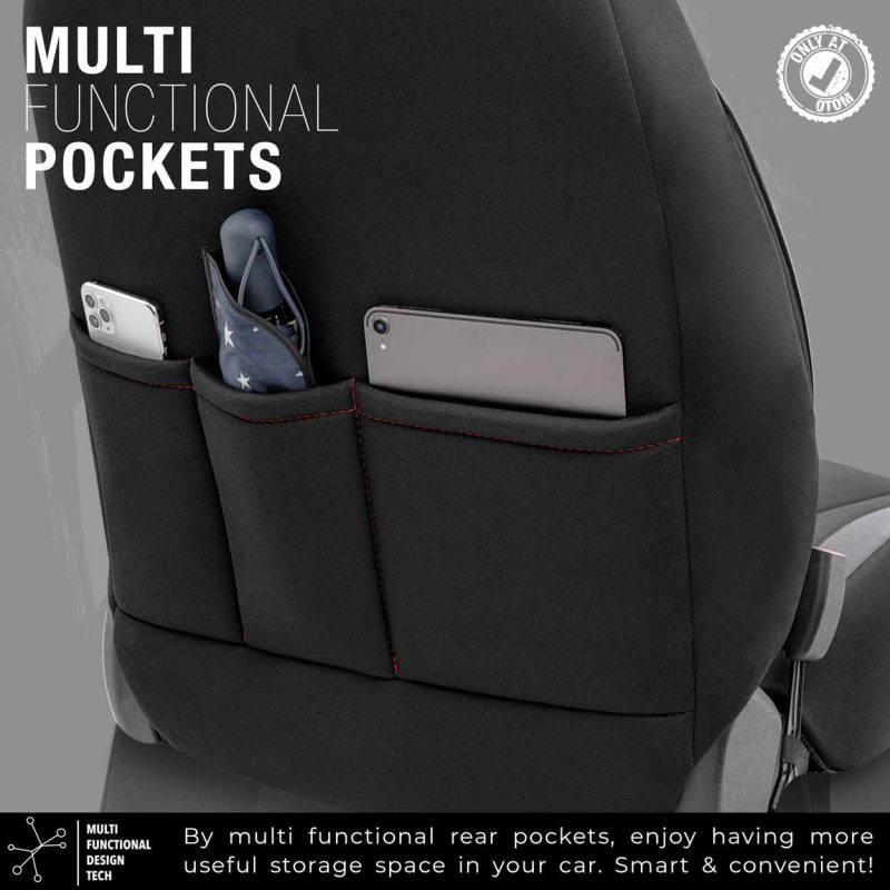 Sada autopoťahov OTOM LIMITED 101 BLACK/RED 3-ZIP – Obrázok 6