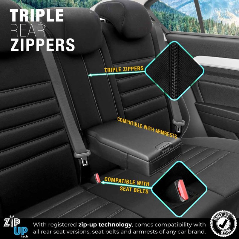 Sada autopoťahov OTOM LIMITED 102 BLACK/GREY 3-ZIP – Obrázok 8