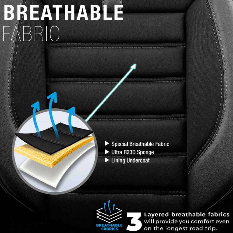 Sada autopoťahov OTOM LIMITED 102 BLACK/GREY 3-ZIP – Obrázok 3