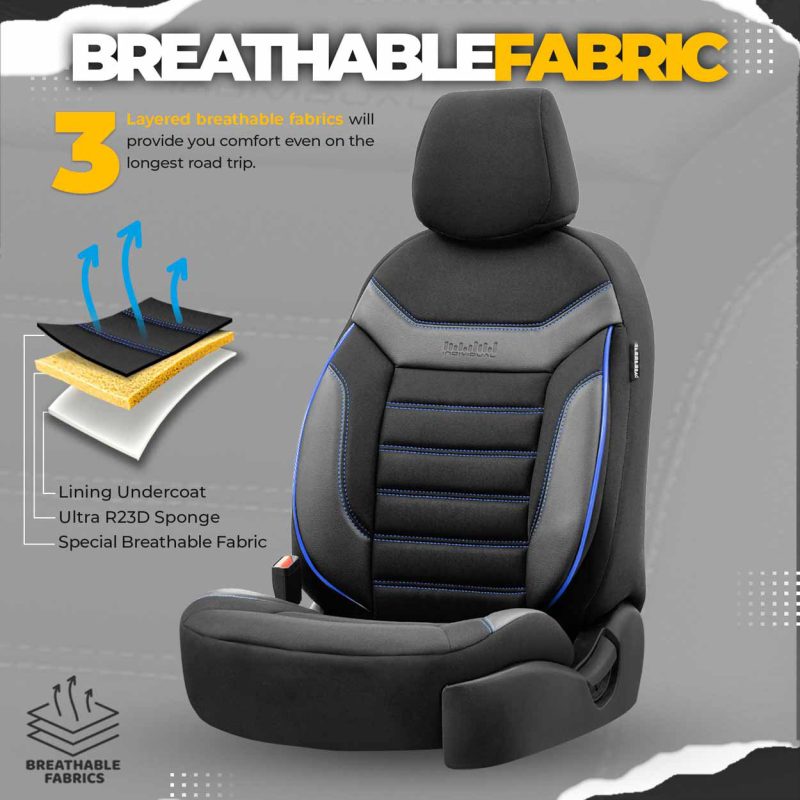 Sada autopoťahov OTOM INDIVIDUAL 203 BLACK/BLUE 3-ZIP – Obrázok 4