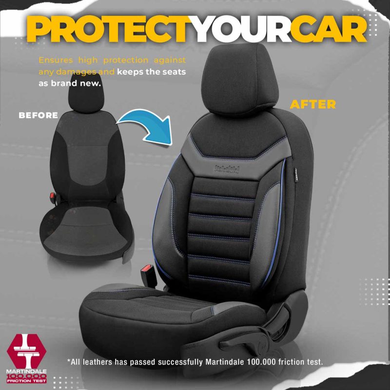 Sada autopoťahov OTOM INDIVIDUAL 203 BLACK/BLUE 3-ZIP – Obrázok 7