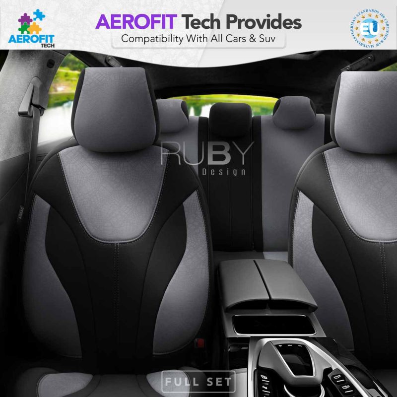 Sada autopoťahov OTOM RUBY 1202 GREY/BLACK 3-ZIP – Obrázok 3