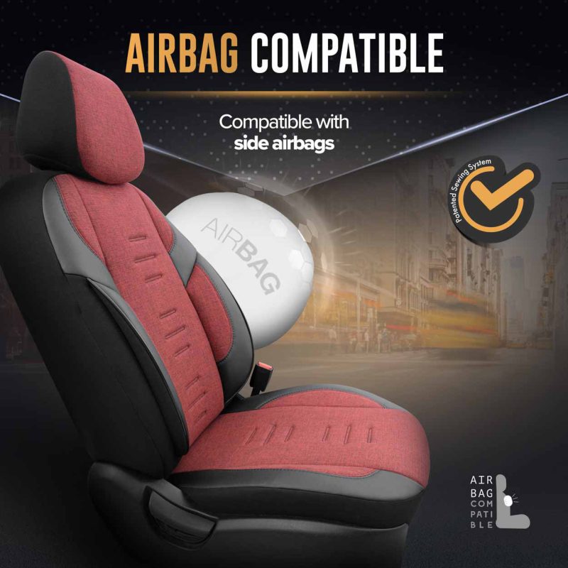 Sada autopoťahov OTOM THRONE 103 RED 3-ZIP – Obrázok 3